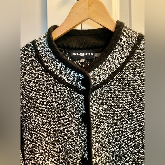 Karl Lagerfeld Cardigan Size XL in great condition - Black and White designer - Picture 2 of 6